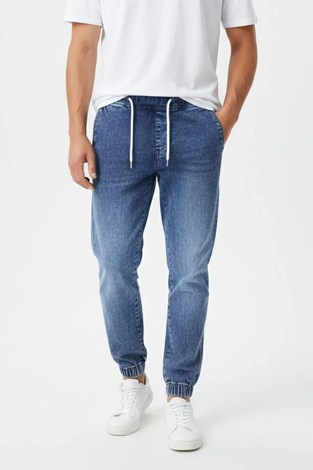 Men's Denim Jogger Pants